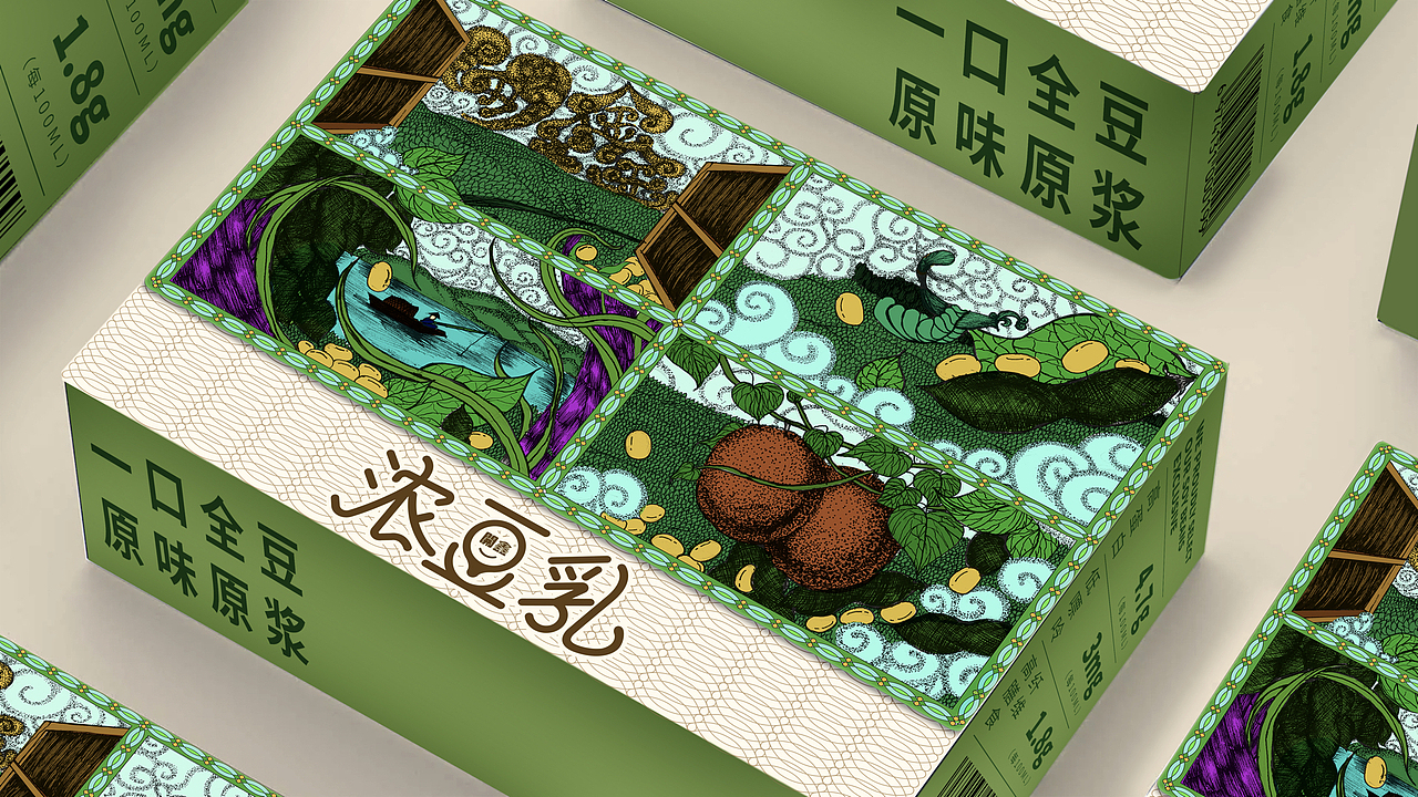 豆蔻遗梦-開鑫浓豆乳包装设计