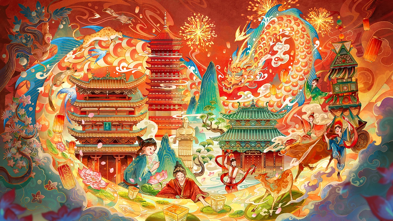 游龙之会 | 长治久安（图ZMzY0MDUyMTAw） - 其他 - 站酷设计师白熊家的盐原创素材 - 站酷ZCOOL