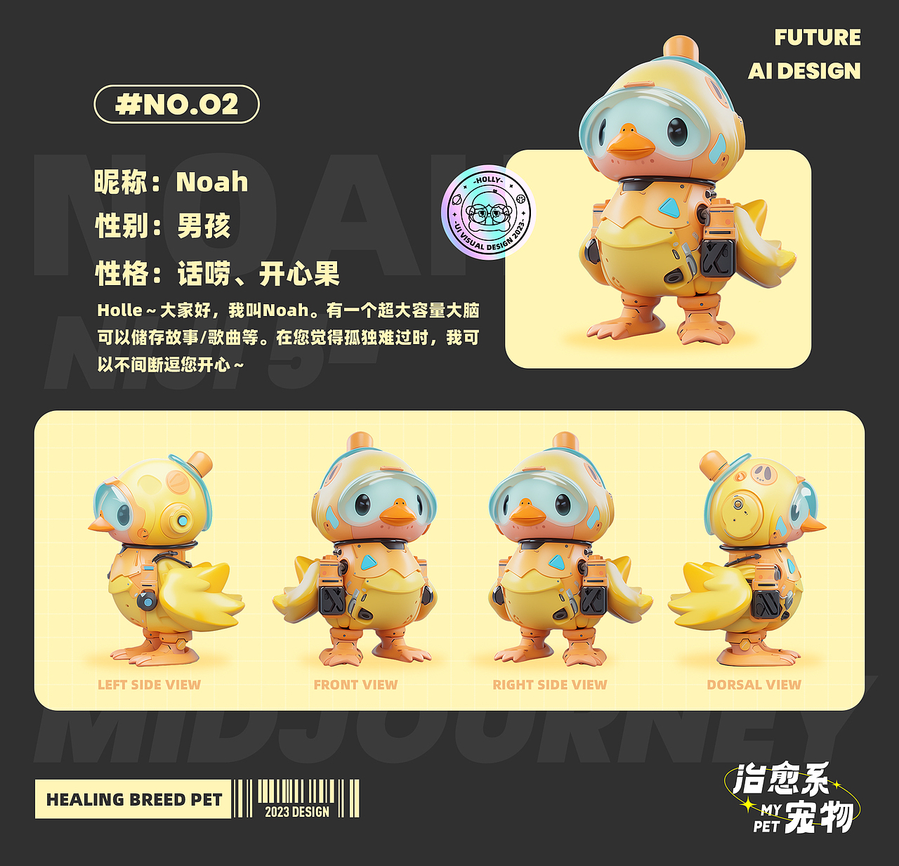 我的治愈系宠物｜未来AI设计（图ZMzU1ODMyNjc2） - IP形象 - 站酷设计师设计师Holly原创素材 - 站酷ZCOOL