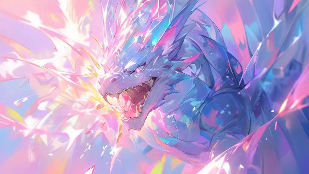 彩色水晶龙（图ZMzY4NjA5NTA0） - AI作品 - 站酷设计师山水的相逢原创素材 - 站酷ZCOOL