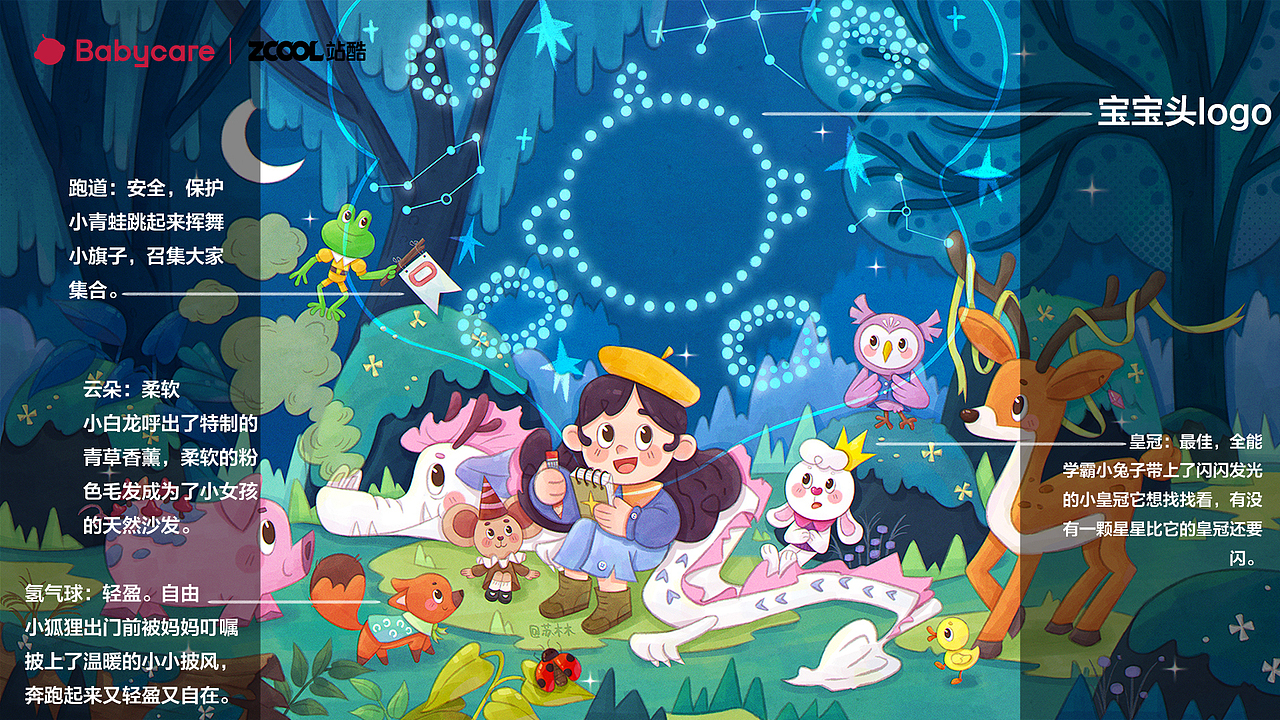 Babycare—森林观星聚会（图ZMzU0NDkyMDYw） - 海报 - 站酷设计师苏木木_原创素材 - 站酷ZCOOL