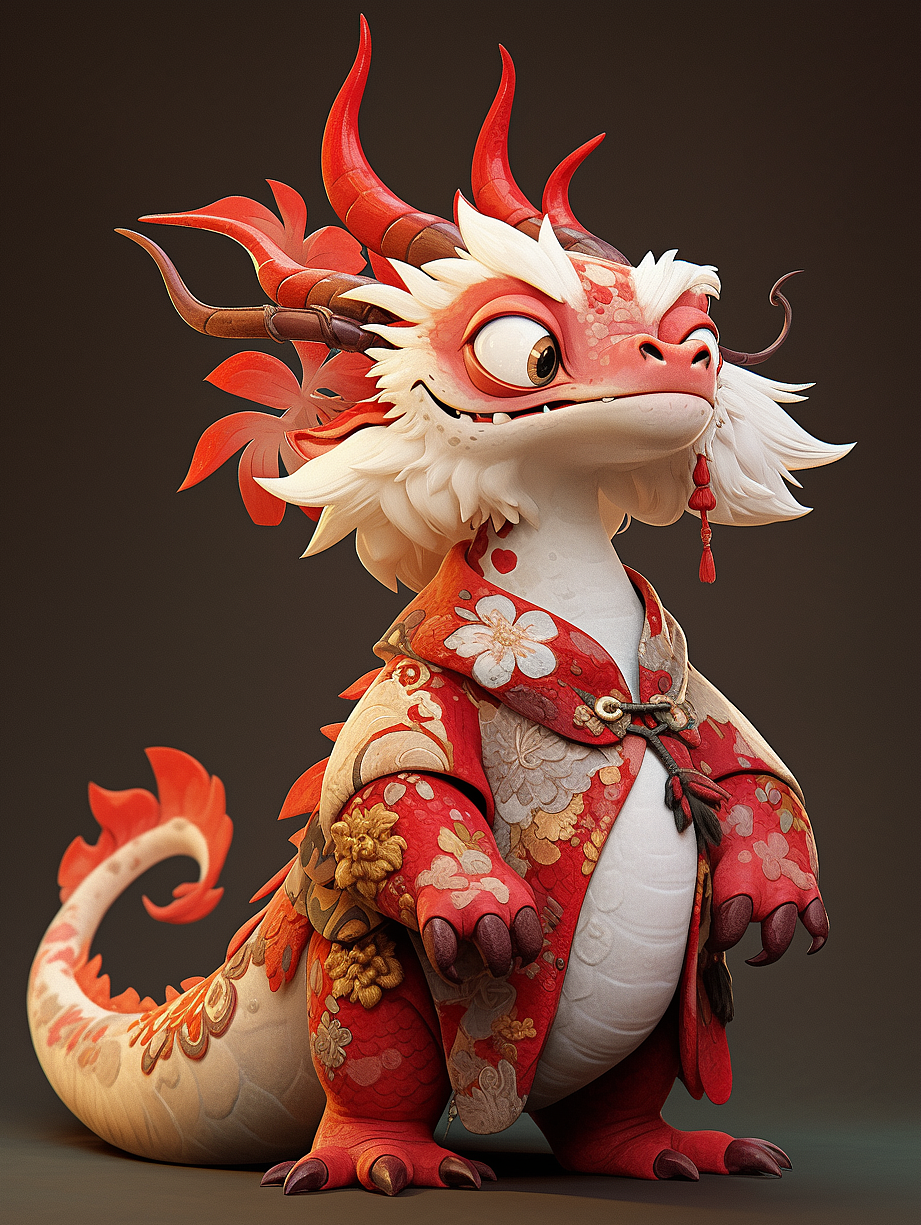龙年小小守护神（图ZMzU5NDU3NTgw） - AI作品 - 站酷设计师酒沾青衫原创素材 - 站酷ZCOOL