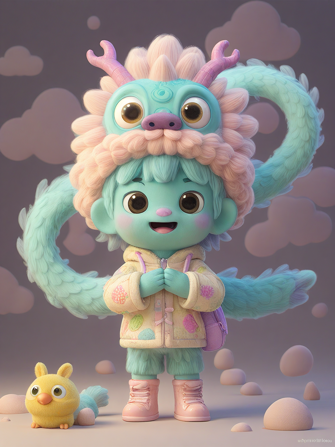 用WHEE生成的超可爱的龙年守护神~（图ZMzU5NDAzOTEy） - AI作品 - 站酷设计师好消息哇原创素材 - 站酷ZCOOL