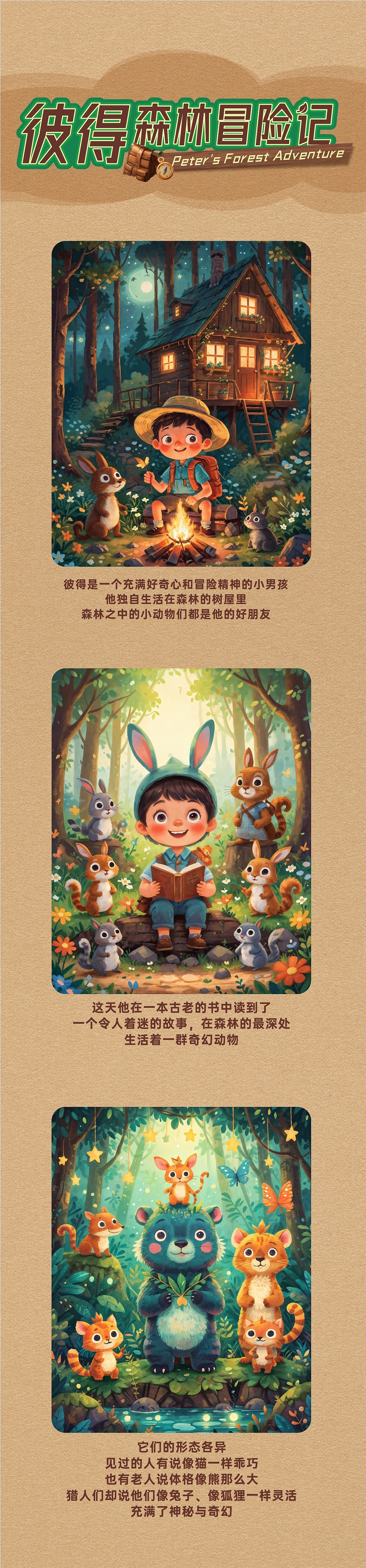 【彼得森林冒险记】（图ZMzY4OTcwODIw） - AI作品 - 站酷设计师叽里呱啦彭斯嘎原创素材 - 站酷ZCOOL