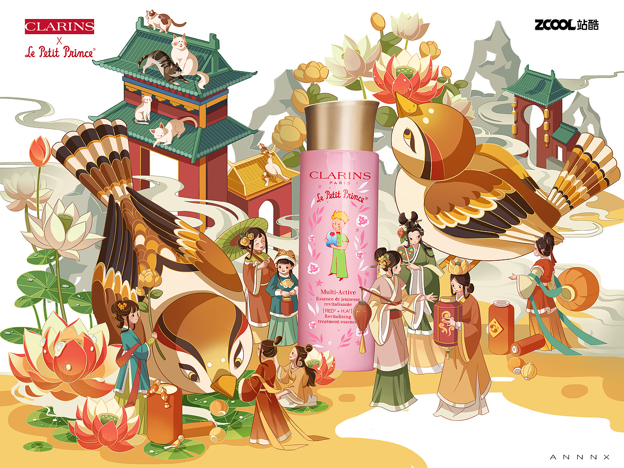 邂逅粉嫩多巴胺少女-花鸟幻境（图ZMzQ0MjUzNjEy） - 商业插画 - 站酷设计师爆炸安仔ANNNx原创素材 - 站酷ZCOOL