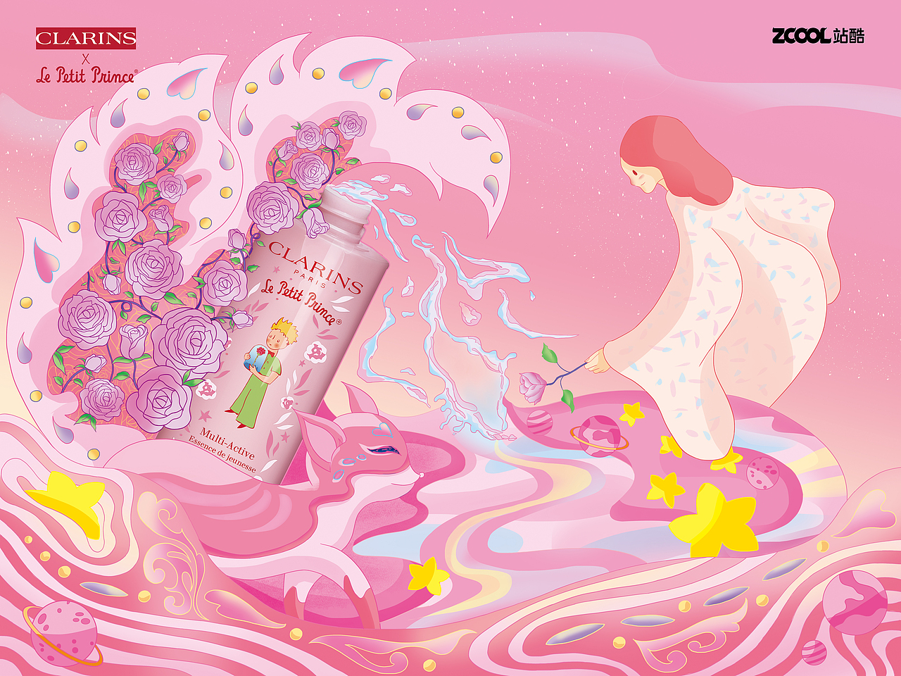 邂逅#粉嫩多巴胺少女# 稚遇（图ZMzQ0MDAzOTA4） - 商业插画 - 站酷设计师三小狸原创素材 - 站酷ZCOOL