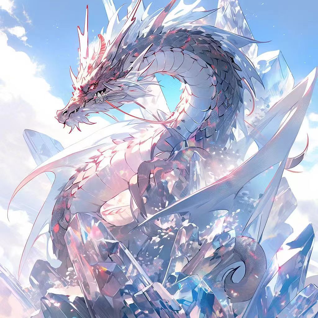 彩色水晶龙（图ZMzY4NjA5NTA4） - AI作品 - 站酷设计师山水的相逢原创素材 - 站酷ZCOOL