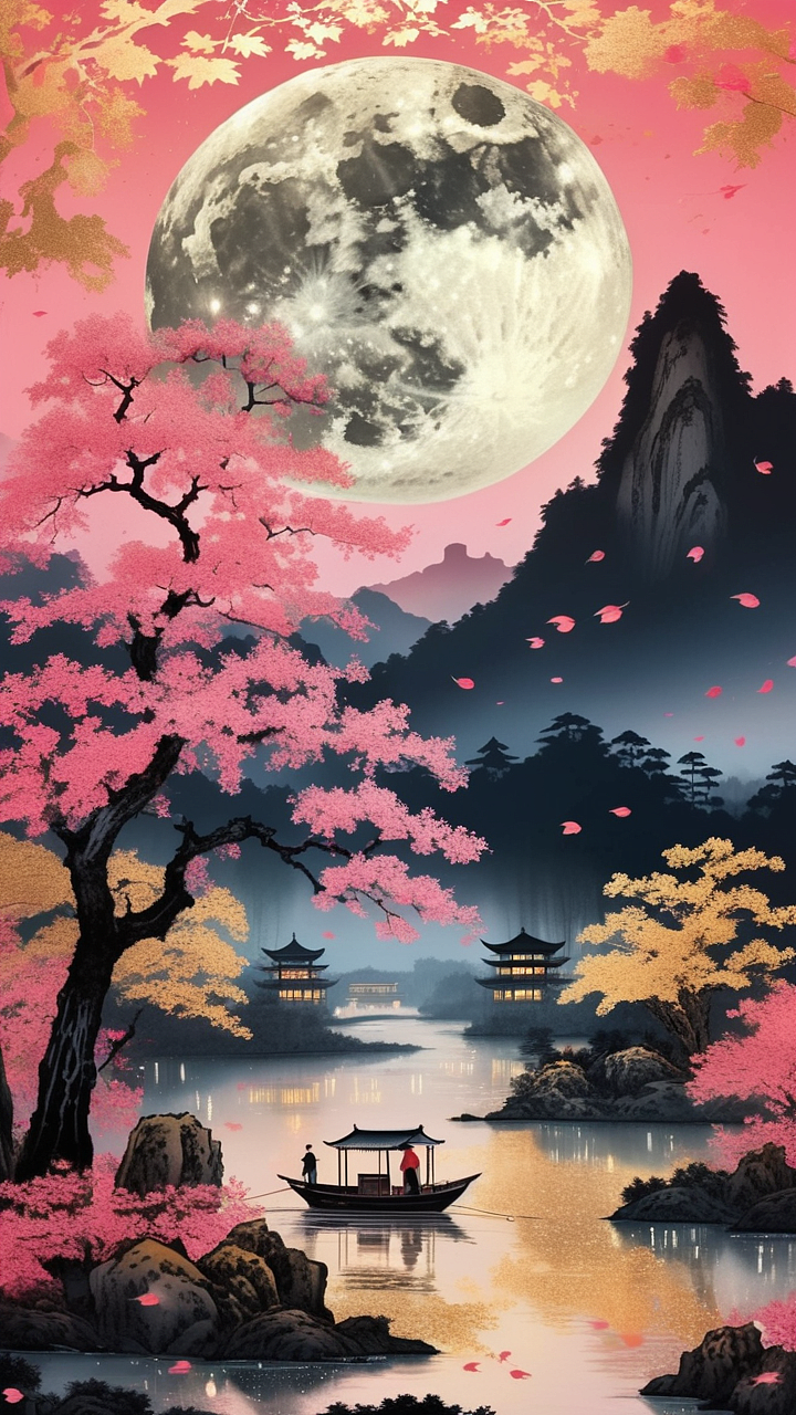 江枫落叶不眠人（图ZMzY1NzIwNzYw） - AI作品 - 站酷设计师F朝歌夜弦原创素材 - 站酷ZCOOL