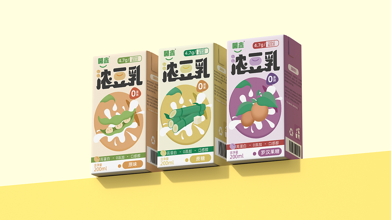 開鑫浓豆乳包装设计（图ZMzUyMTQzNjQw） - 商业插画 - 站酷设计师一块豆甫原创素材 - 站酷ZCOOL