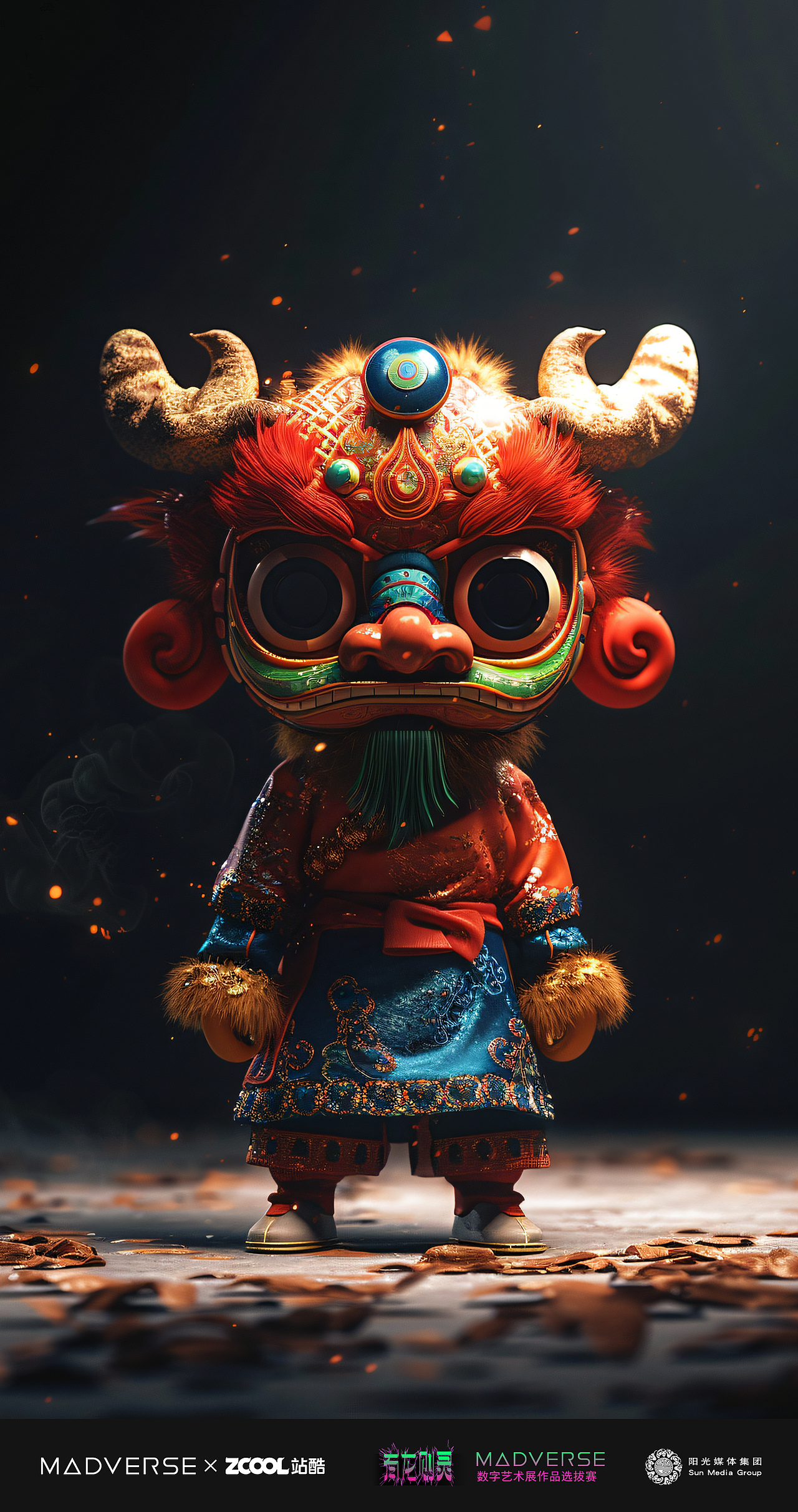 非遗傩戏龙（图ZMzY4NzY3NDUy） - AI作品 - 站酷设计师北山柚原创素材 - 站酷ZCOOL