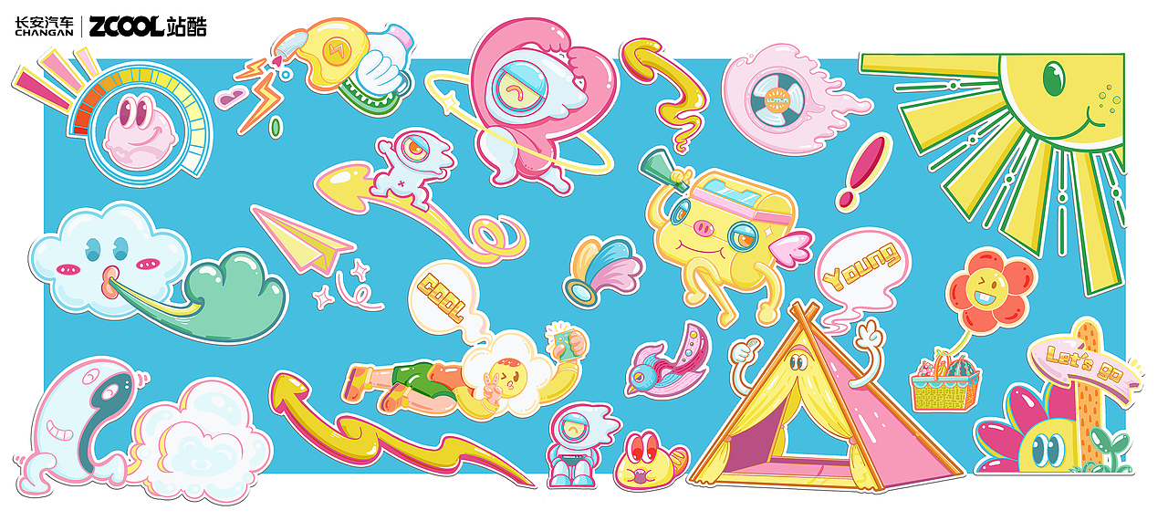 【年轻就要嗨~】长安Lumin创意车贴设计大赛（图ZMzY4NzU0OTM2） - 图案 - 站酷设计师婚礼人爱画画原创素材 - 站酷ZCOOL