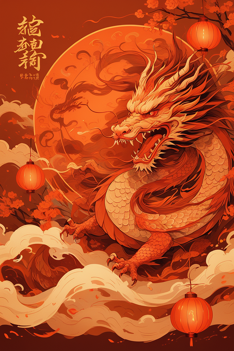 龙年AI风格探索（图ZMzU4NTM1NTg4） - AI作品 - 站酷设计师思华年原创素材 - 站酷ZCOOL