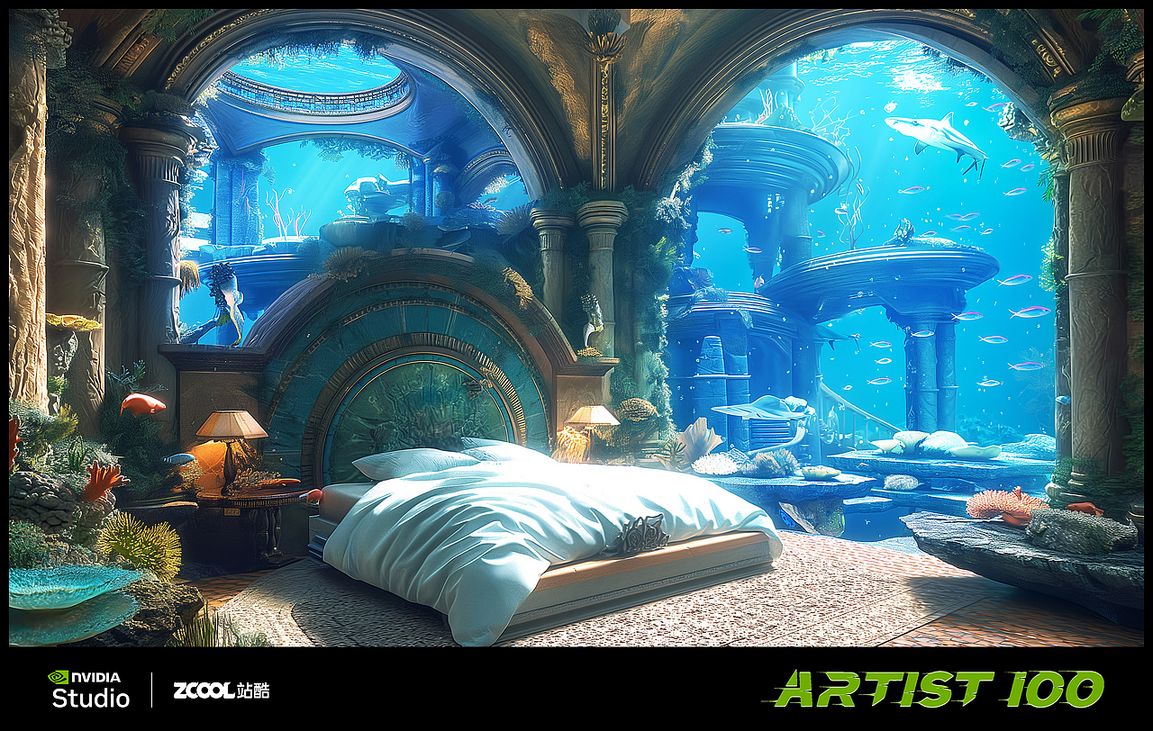 海中之城（图ZMzY4MDcyMTQw） - AI作品 - 站酷设计师惗惗小Z原创素材 - 站酷ZCOOL