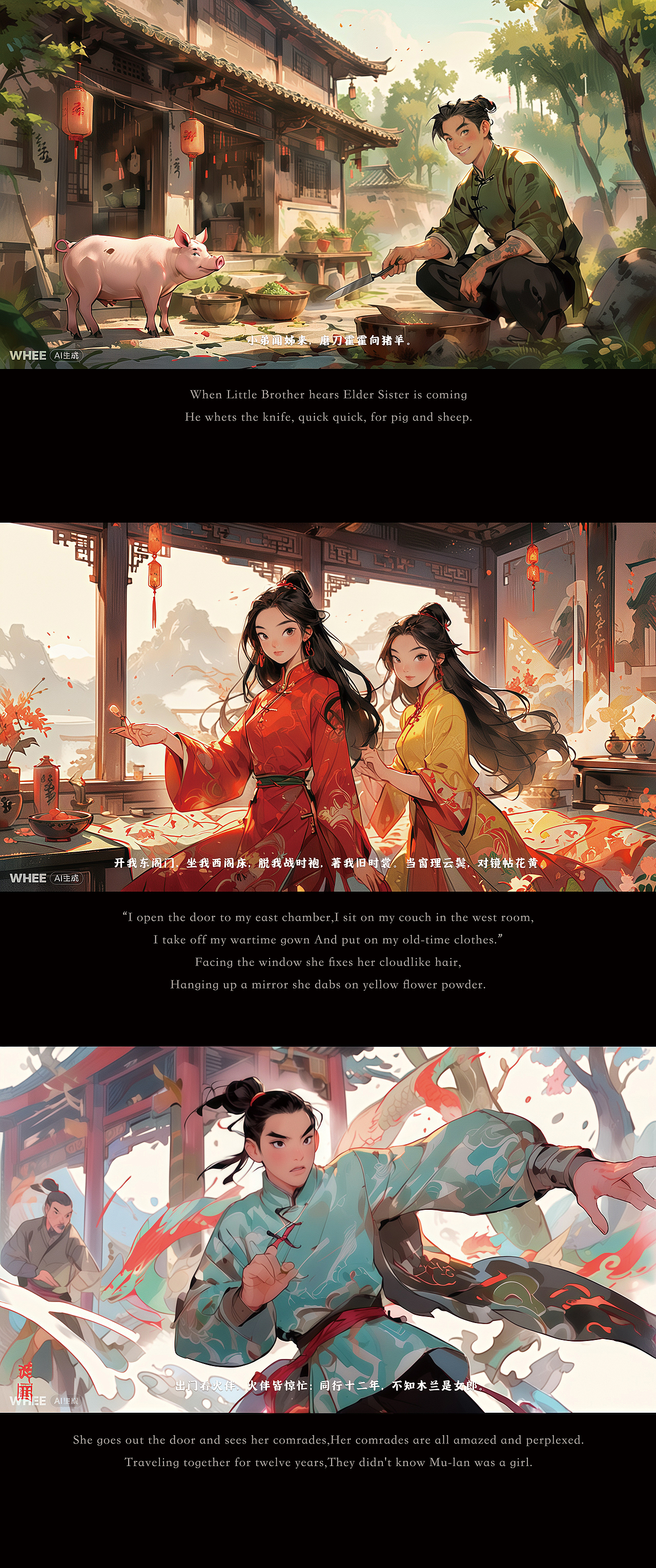 木兰辞 - AI童话故事绘(图ZMzcwNDA4OTYw) - AI作品 - 站酷设计师雪克原创素材 - 站酷ZCOOL