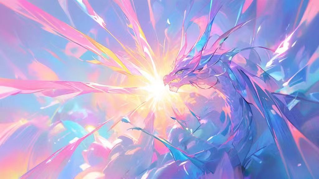 彩色水晶龙（图ZMzY4NjA5NDky） - AI作品 - 站酷设计师山水的相逢原创素材 - 站酷ZCOOL