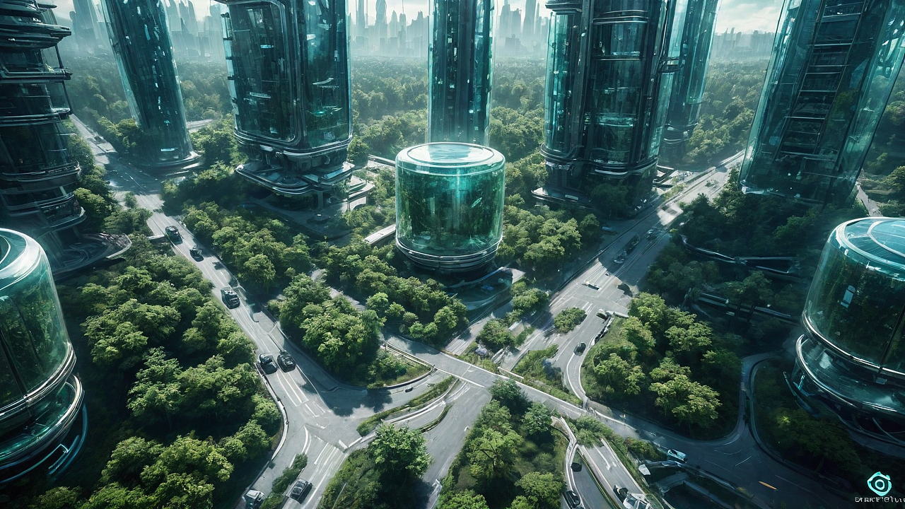 晶莹未来：透明奇迹中的森林都市（图ZMzU1NjAxOTgw） - 其他空间 - 站酷设计师黑橘321原创素材 - 站酷ZCOOL