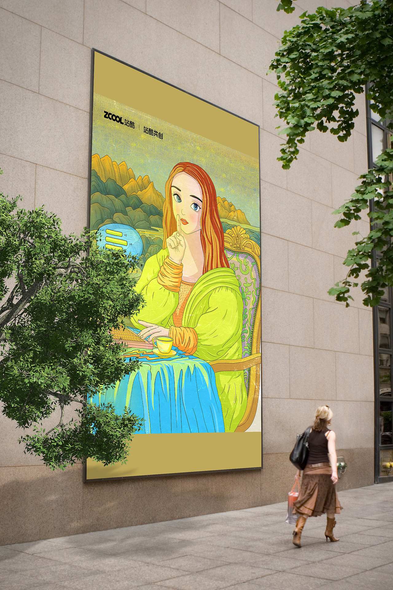 世界名画100 | 蒙娜丽莎的心境（图ZMzQzNzAwNTE2） - 艺术插画 - 站酷设计师安妮俊俊子原创素材 - 站酷ZCOOL