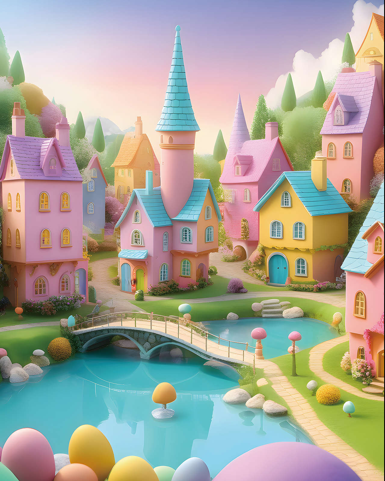 童话小镇（图ZMzU0ODc3NDQ4） - 其他空间 - 站酷设计师Nicolezeng666原创素材 - 站酷ZCOOL