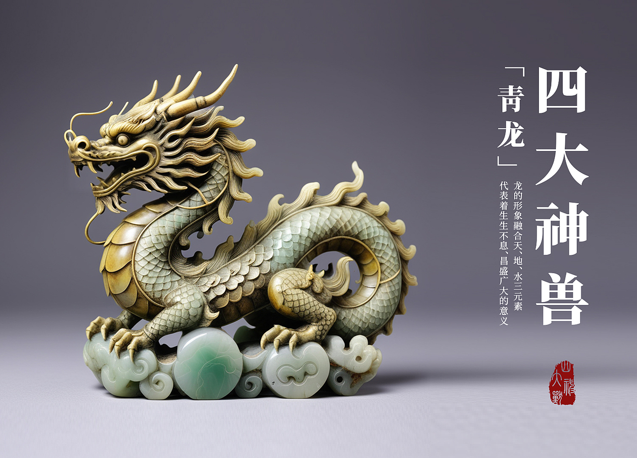 我得龙年AI守护神 × 四象合一（图ZMzYwNDc2Mjgw） - AI作品 - 站酷设计师青沅原创素材 - 站酷ZCOOL