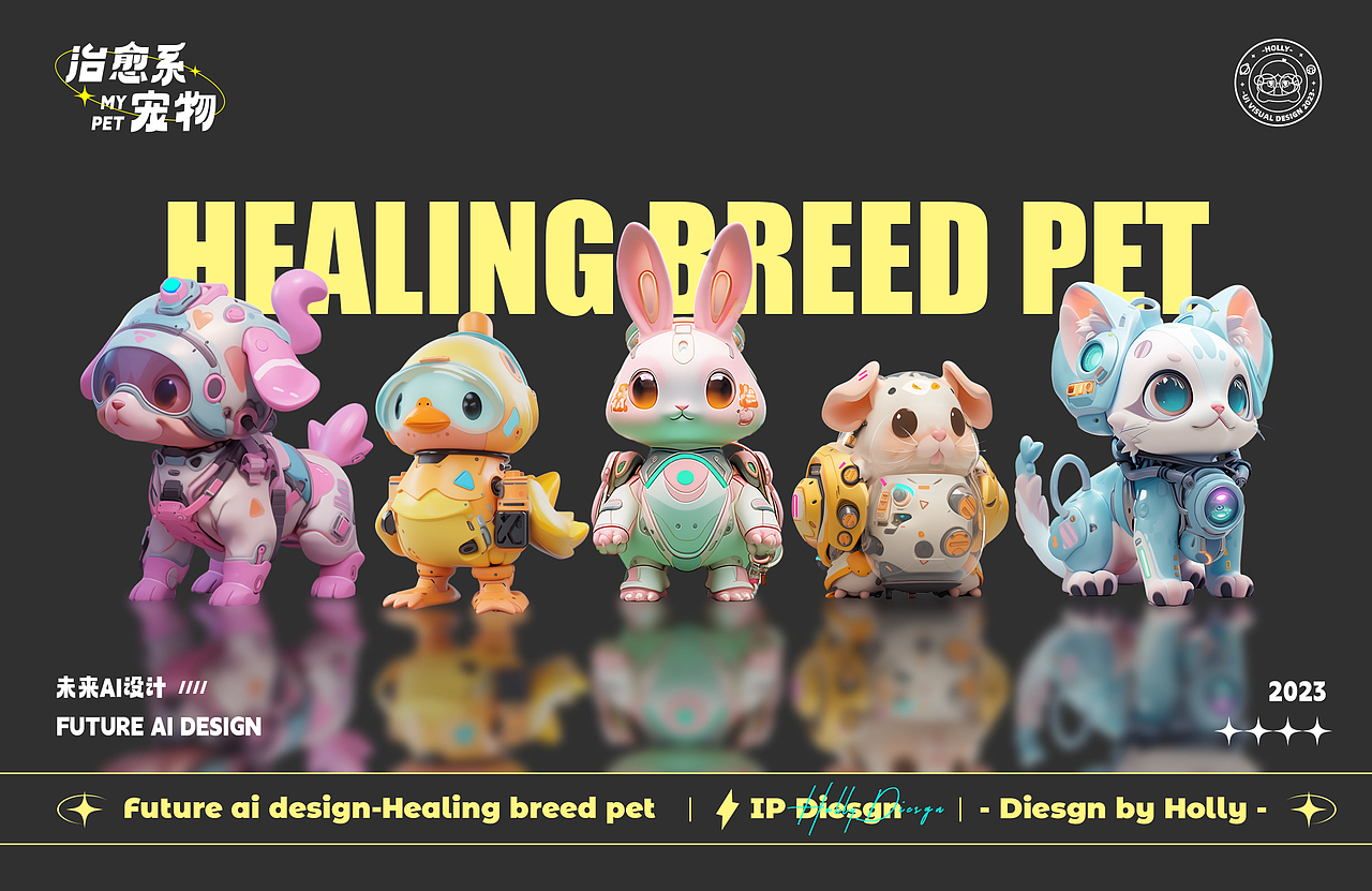 我的治愈系宠物｜未来AI设计（图ZMzU1ODMyNjYw） - IP形象 - 站酷设计师设计师Holly原创素材 - 站酷ZCOOL