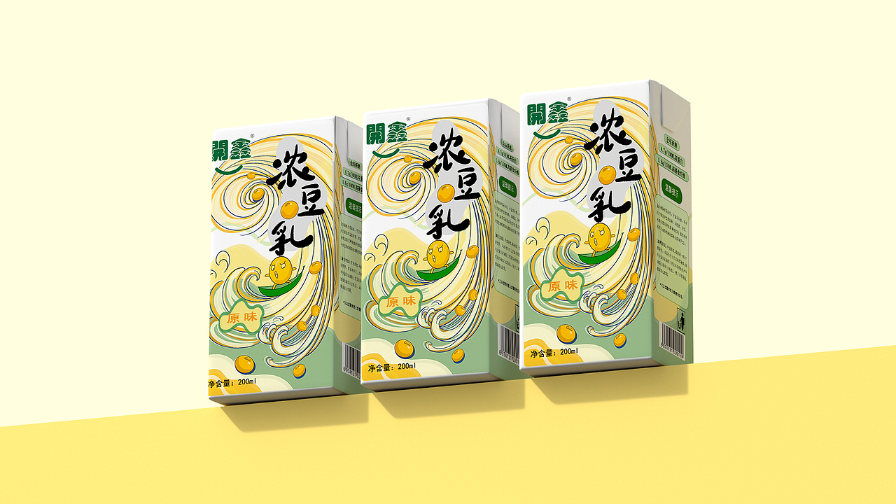 开鑫浓豆乳包装设计 // 畅享香浓·回味无穷（图ZMzUxNzE3NzY0） - 包装 - 站酷设计师宝公子原创素材 - 站酷ZCOOL