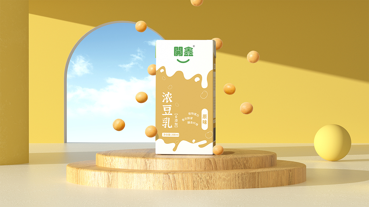 開鑫浓豆乳包装设计