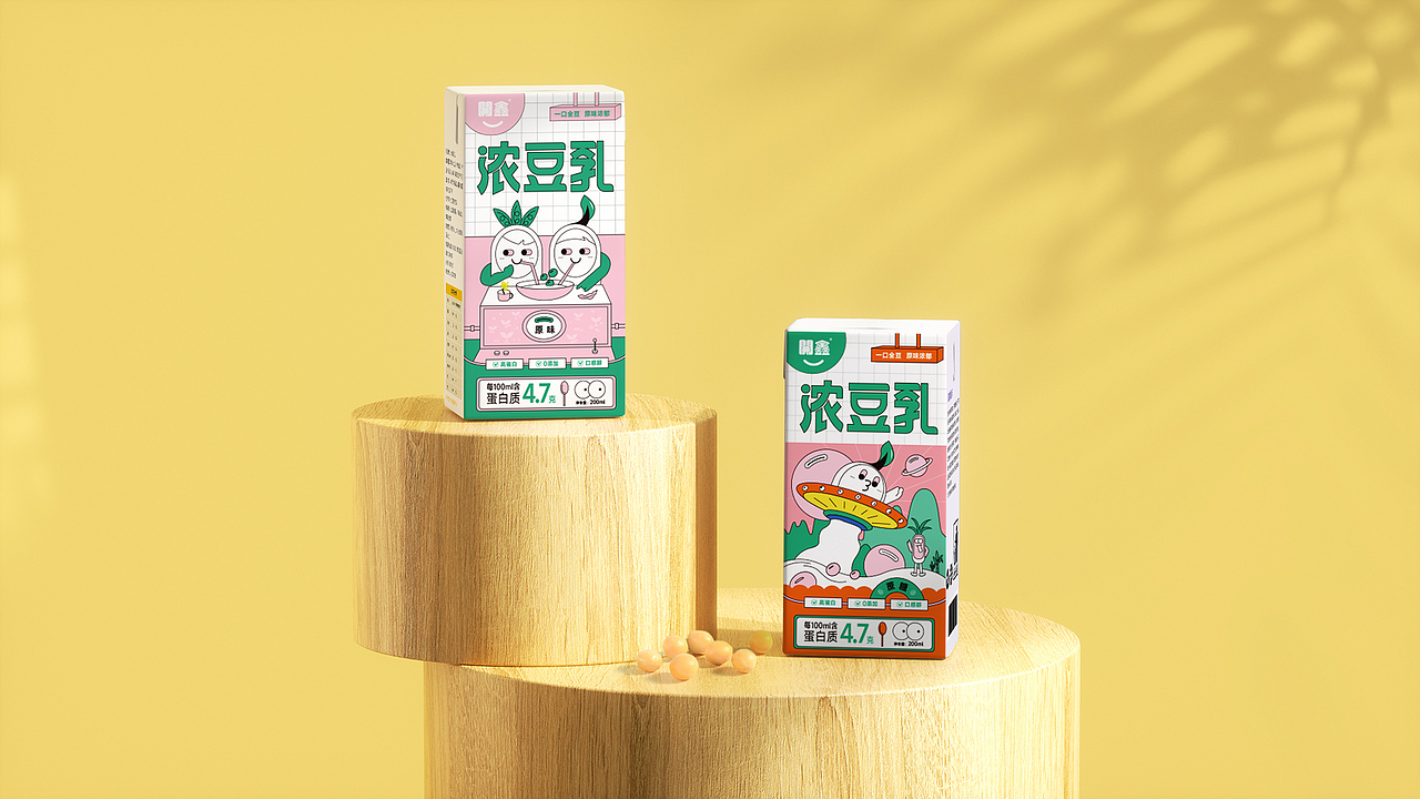 開鑫浓豆乳包装设计丨香浓自然派（图ZMzUyMDYxMzIw） - 商业插画 - 站酷设计师dwhuj2006原创素材 - 站酷ZCOOL