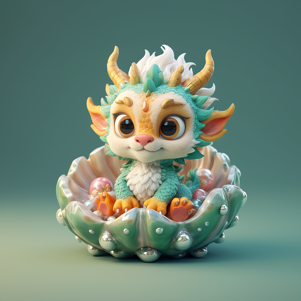 珍珠龙宝（图ZMzYwNjA2OTQ4） - AI作品 - 站酷设计师德里克文原创素材 - 站酷ZCOOL
