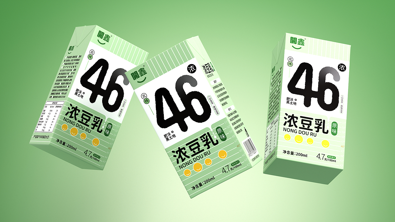 開鑫浓豆乳系列包装设计 | 一款具有识别性的包装设计