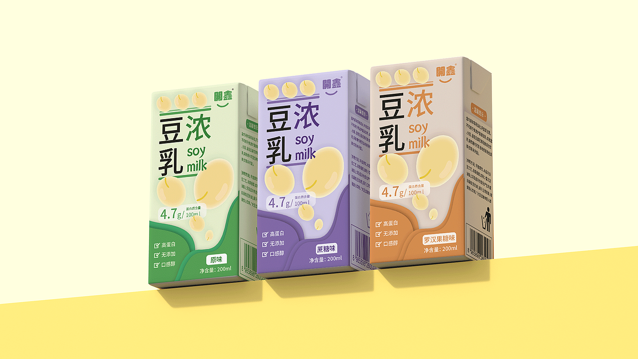 開鑫浓豆乳 优化设计（图ZMzUxMjgyMDg4） - 包装 - 站酷设计师陈阿喵喵原创素材 - 站酷ZCOOL