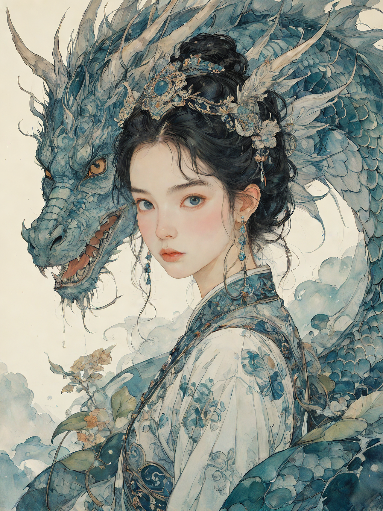 幻像•龙（图ZMzU4NTE2MzQ4） - AI作品 - 站酷设计师嘎嘎叽原创素材 - 站酷ZCOOL