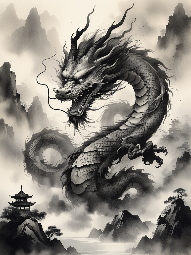 龙行天下（图ZMzU5NjAxOTI0） - AI作品 - 站酷设计师庄鲤原创素材 - 站酷ZCOOL