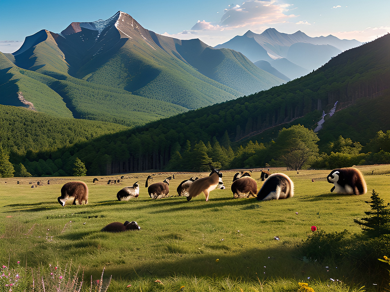 AI 人工智能生成 长白山地方特色 顶流动物园里的动物形象插画与故事分享（图ZMzcwNTUzNDY0） - 海报 - 站酷设计师未来之王原创素材 - 站酷ZCOOL