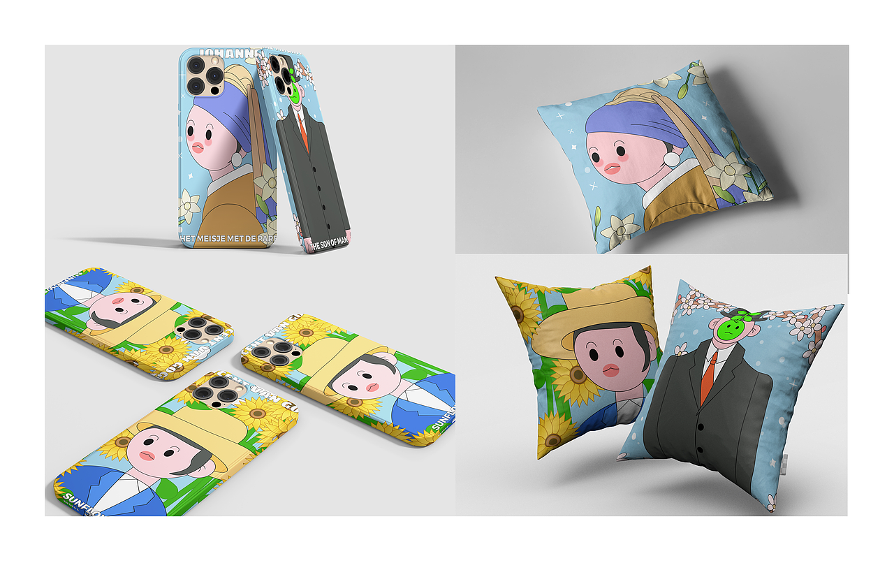 #世界名画100#植物结合（图ZMzQzOTM3MDAw） - 艺术插画 - 站酷设计师Z624319183原创素材 - 站酷ZCOOL