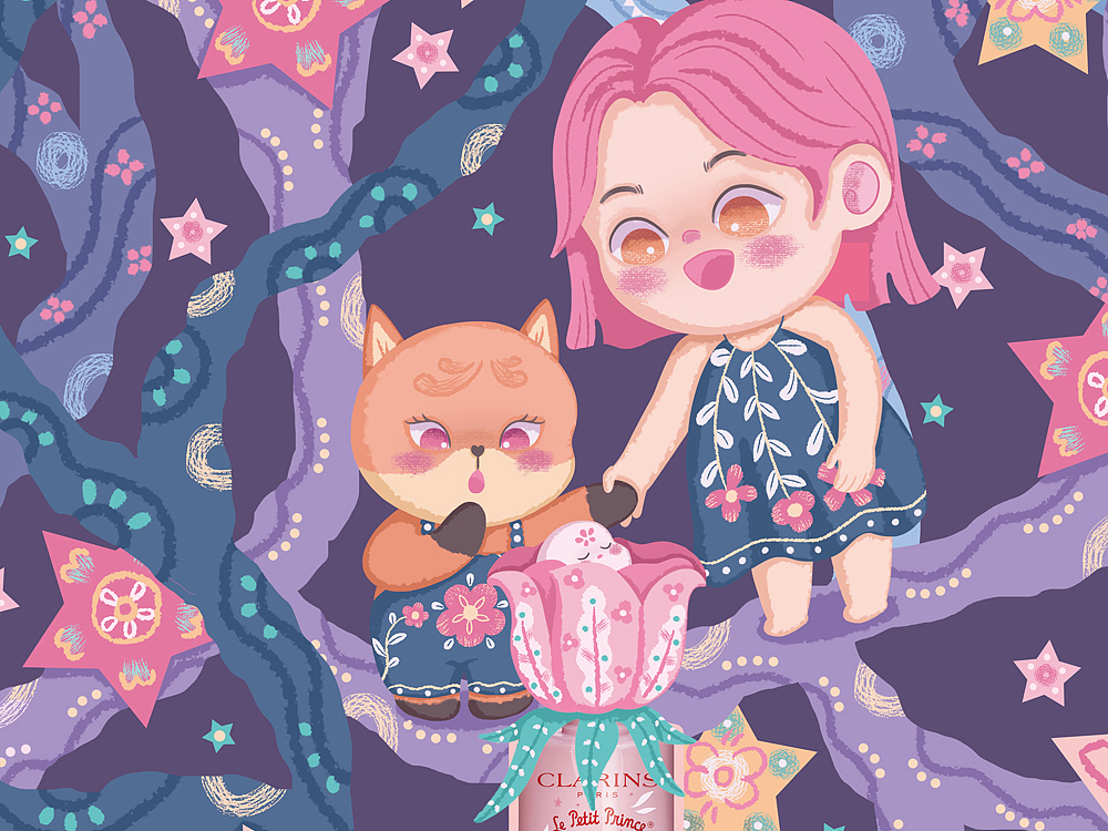 邂逅#粉嫩多巴胺少女#星途（图ZMzQzOTA3NzIw） - 商业插画 - 站酷设计师书曼原创素材 - 站酷ZCOOL