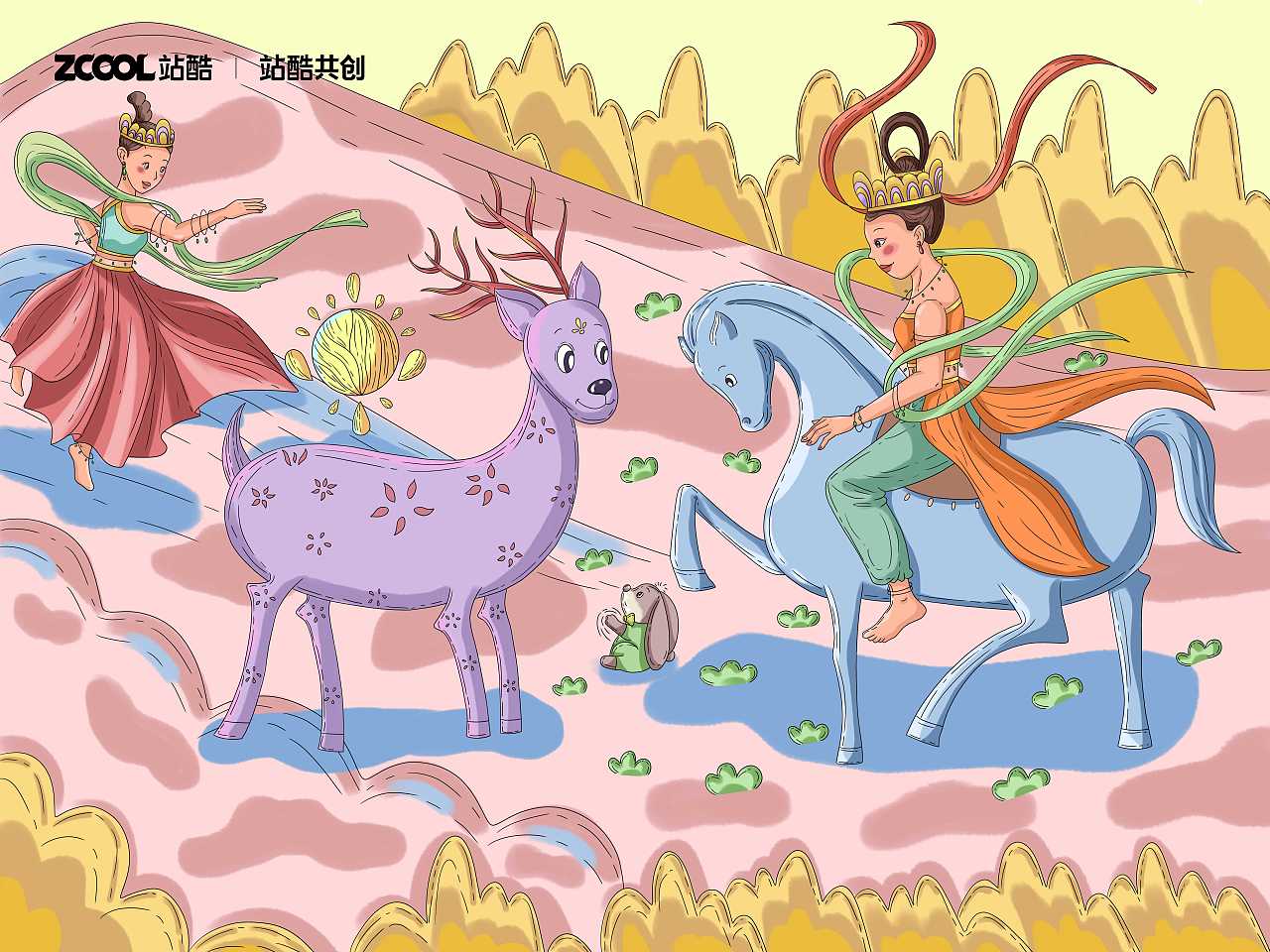 世界名画100-鹿王本生