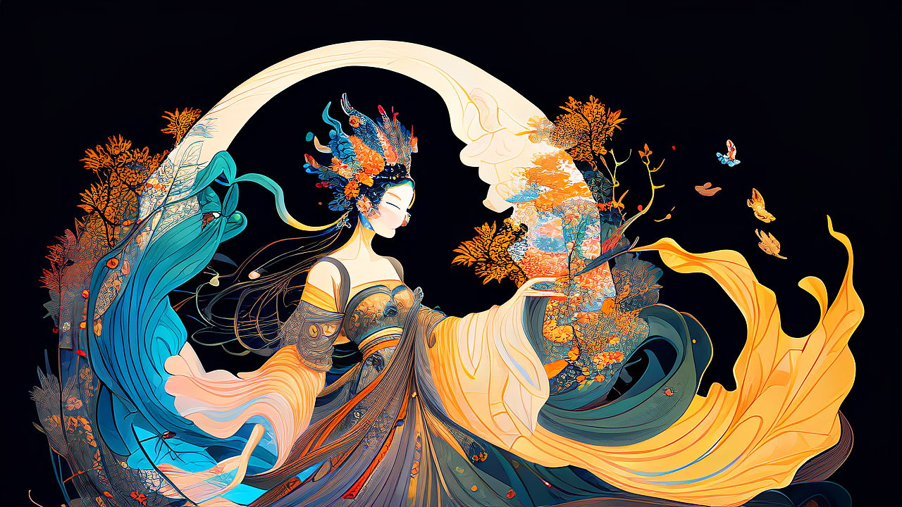 仙气飘飘的中式礼盒包装图案设计