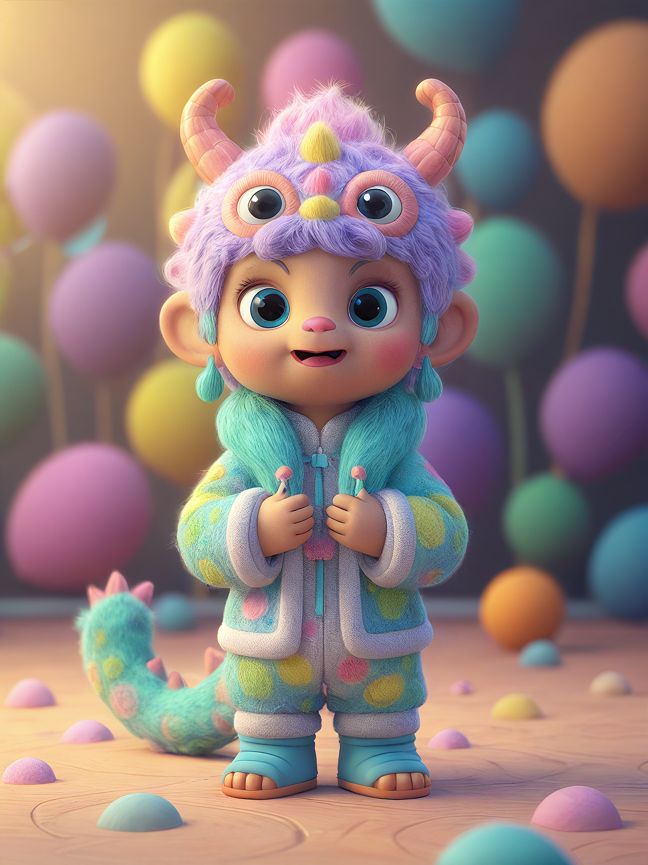 用WHEE生成的超可爱的龙年守护神~（图ZMzU5NDAzOTQw） - AI作品 - 站酷设计师好消息哇原创素材 - 站酷ZCOOL