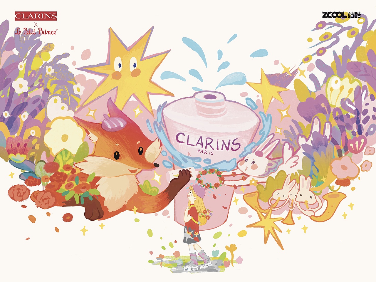 邂逅#粉嫩多巴胺少女#《梦境入口》（图ZMzQ0MDUyNDY0） - 商业插画 - 站酷设计师肆陸原创素材 - 站酷ZCOOL