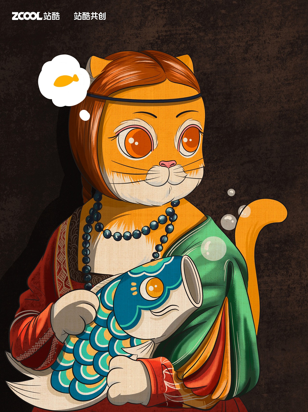 世界名画100｜清喵艺术博物馆（图ZMzQxNjEyMTk2） - 艺术插画 - 站酷设计师清喵原创素材 - 站酷ZCOOL