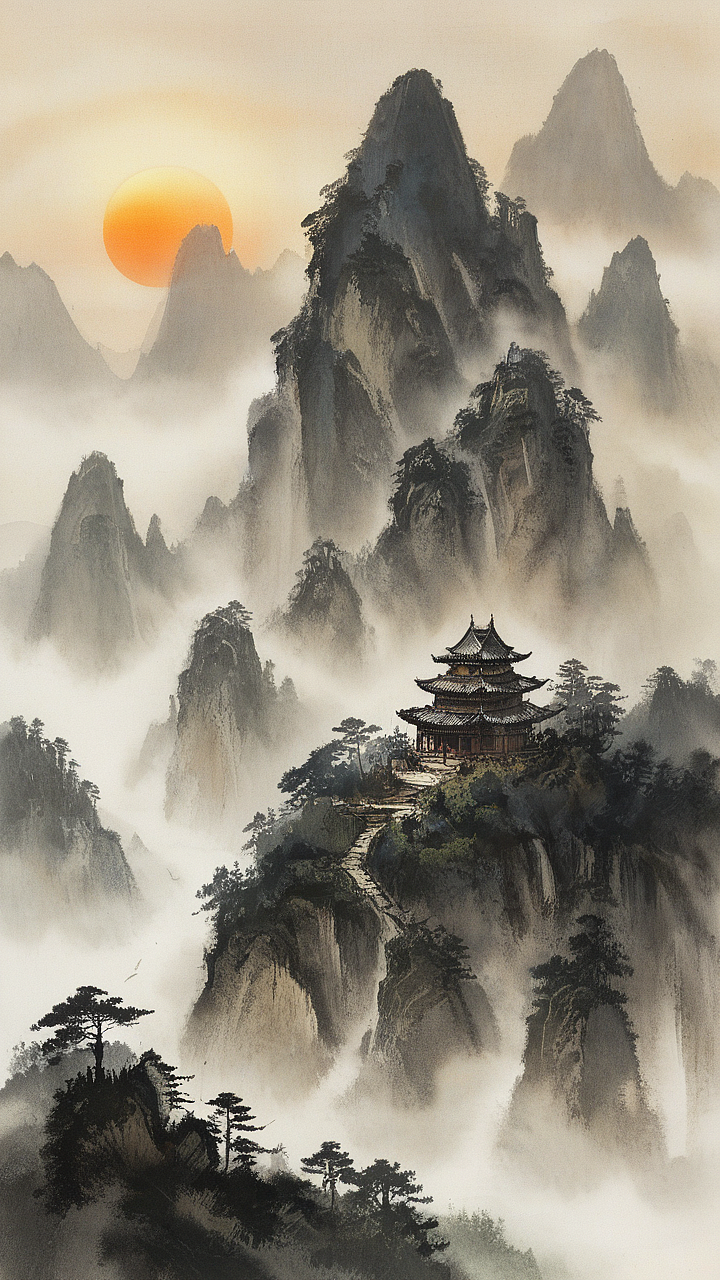 李商隐 北青萝（图ZMzYzOTg1NDA0） - AI作品 - 站酷设计师秒距原创素材 - 站酷ZCOOL