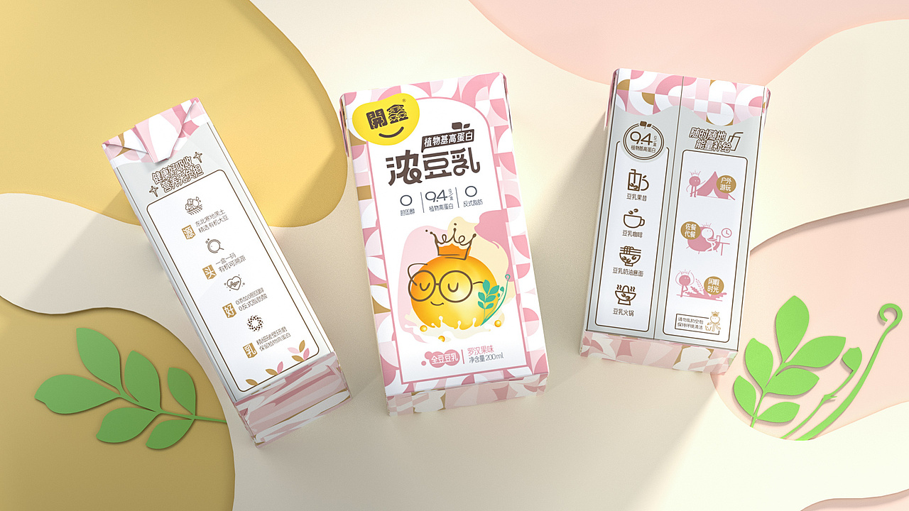 開鑫浓豆乳包装设计—豆浆包装设计 乳品饮品包装设计