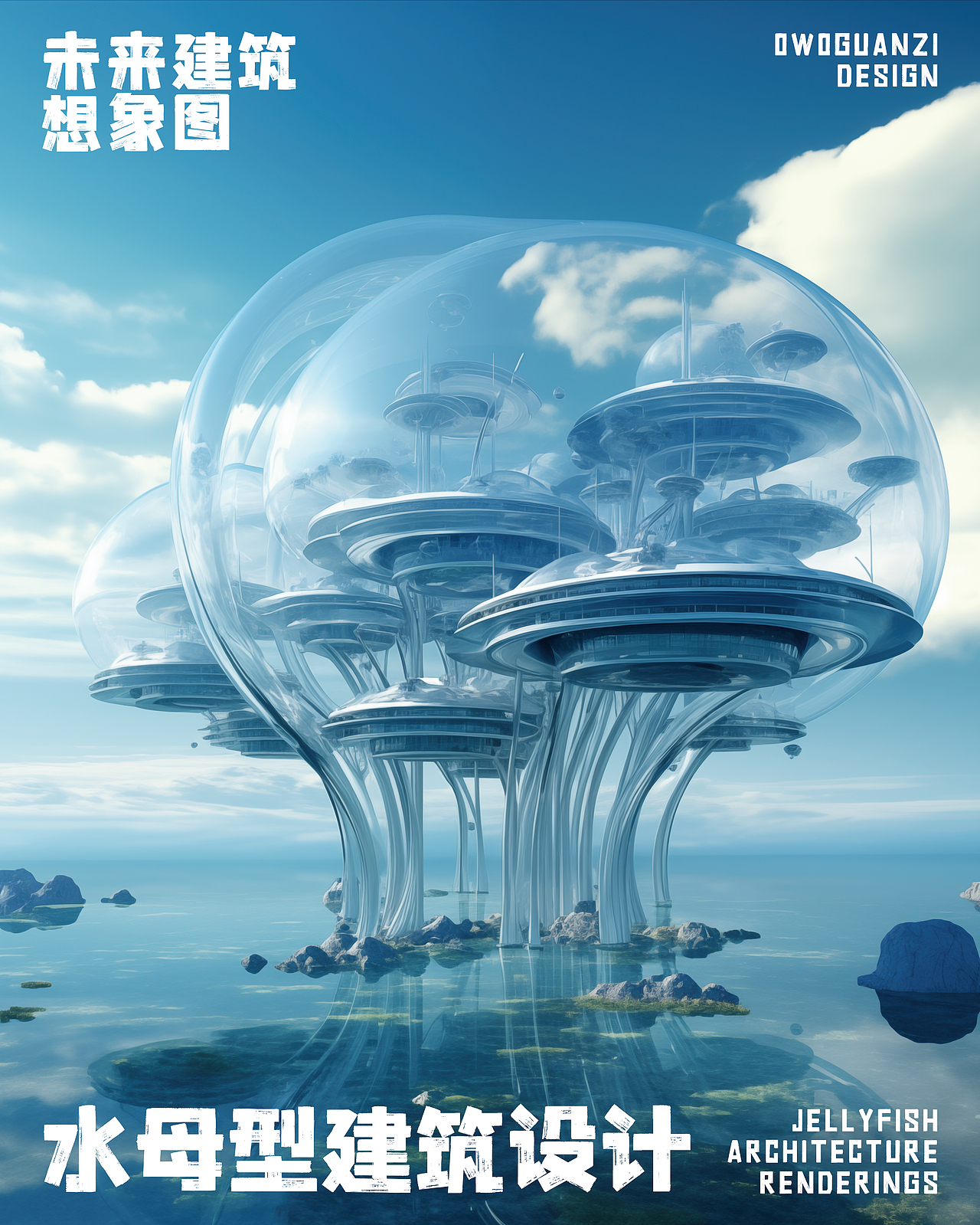 水珠，玻璃，水母，未来建筑（图ZMzU1ODUzNDMy） - 其他空间 - 站酷设计师玻璃罐子owo原创素材 - 站酷ZCOOL