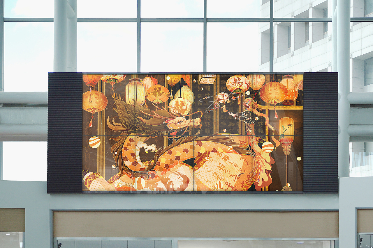 龙舞绣珠（图ZMzY4OTgzNDA4） - 商业插画 - 站酷设计师小言若若原创素材 - 站酷ZCOOL