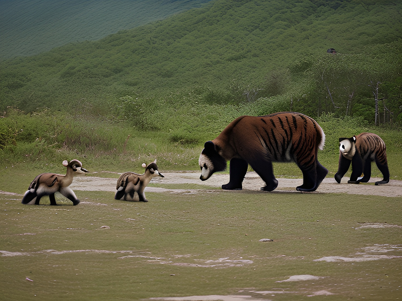 AI 人工智能生成 长白山地方特色 顶流动物园里的动物形象插画与故事分享（图ZMzcwNTUzMjAw） - 海报 - 站酷设计师未来之王原创素材 - 站酷ZCOOL