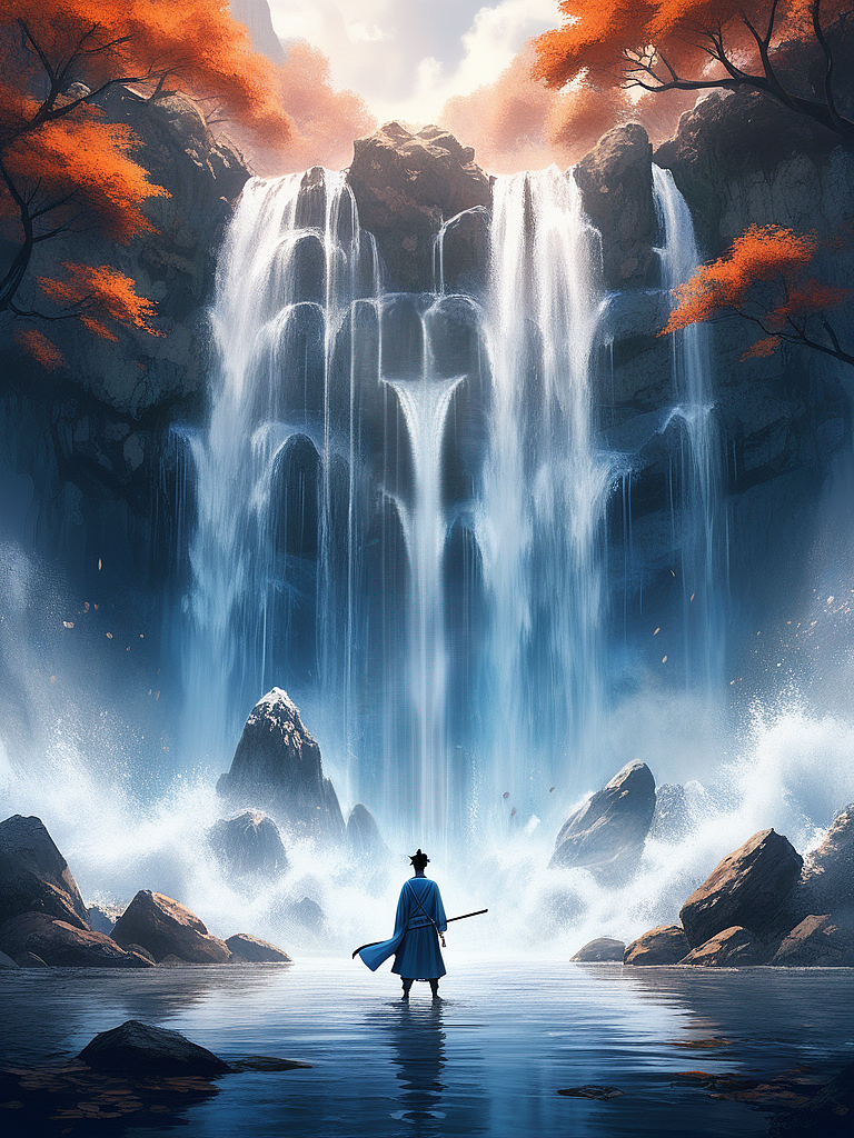 飞流直下三千尺，疑是银河落九天