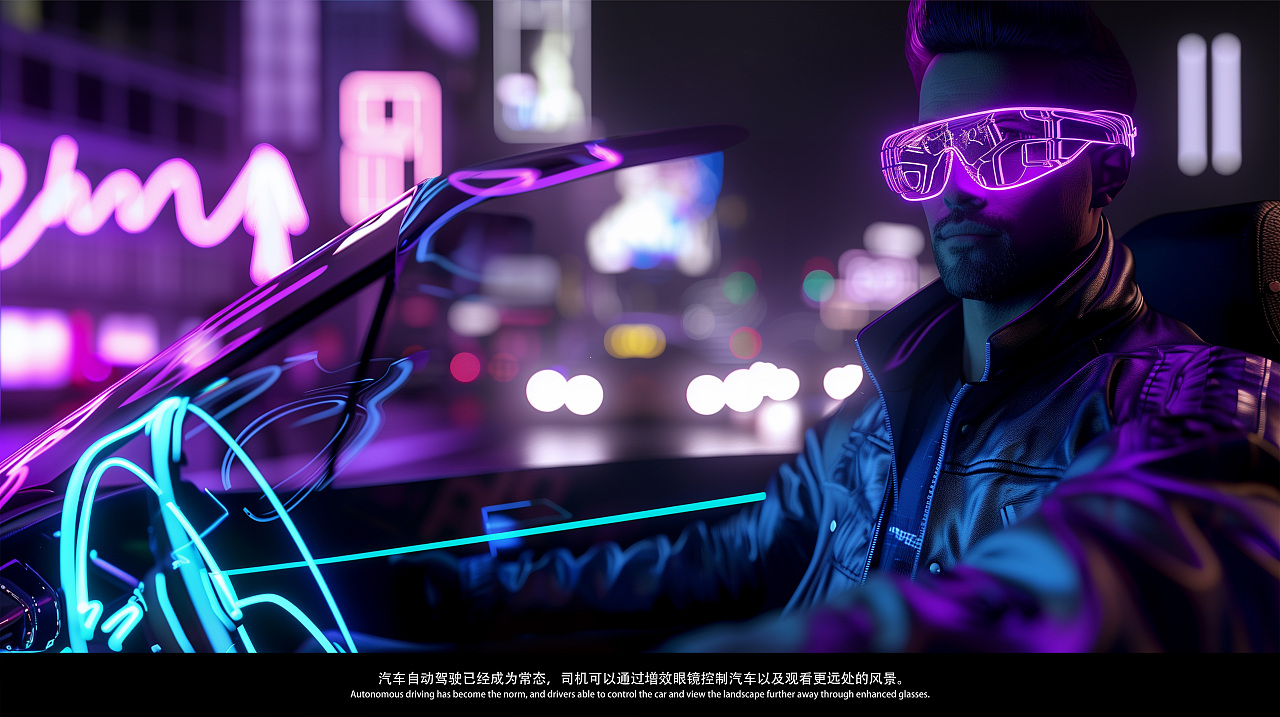 未来城市之绚烂夜生活