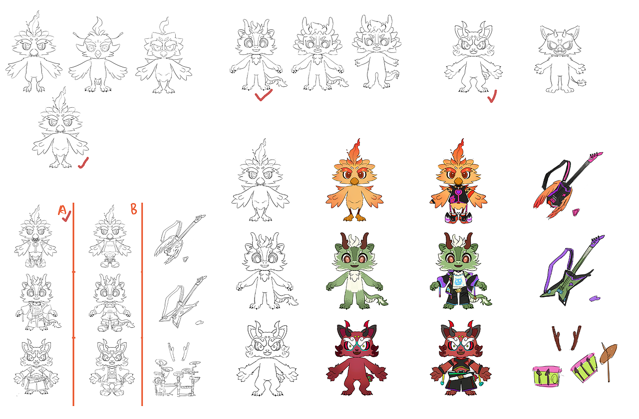 神兽IP——原创ip神兽乐队（图ZMzUxOTA3NjI0） - IP形象 - 站酷设计师王员外爱吃西瓜原创素材 - 站酷ZCOOL