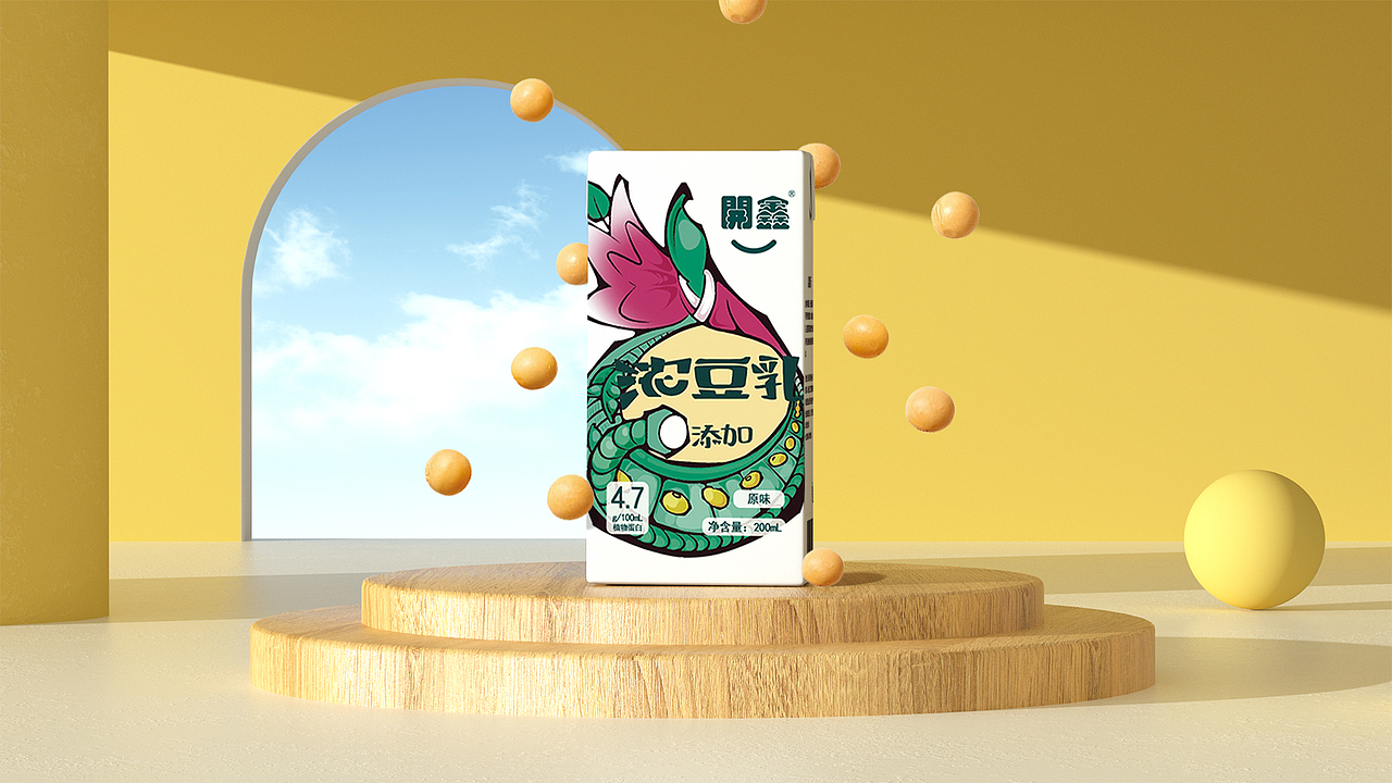 開鑫浓豆乳包装设计