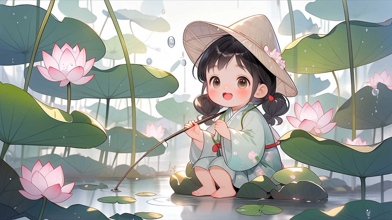 采荷（圖ZMzY0MjA2OTQ0） - AI作品 - 站酷設(shè)計師葉貓丶原創(chuàng)素材 - 站酷ZCOOL